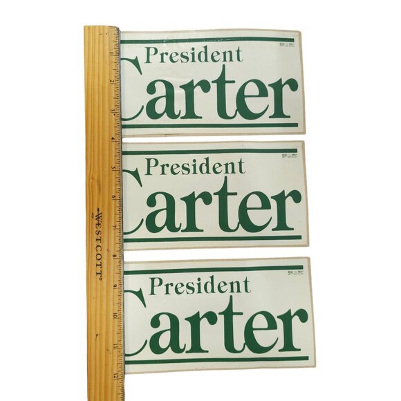 President Carter 1980 Presidential Campaign Re-Election Bumper Sticker Lot NOS - Picture 3 of 6